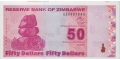 Zimbabwe 50 2009 UNC P-96 [Error]